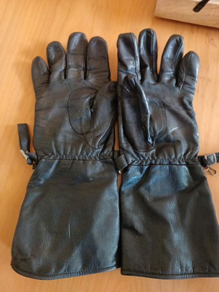 orig. DDR Moped Leder Handschuhe Gr. L schwarz in Wurzen