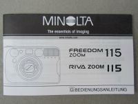 Minolta Bedienungsanleitung Freedom & Riva Zoom 115 Hessen - Ober-Ramstadt Vorschau