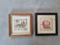 2 ältere Bilder ca. 11,5 x 11,5 cm Apfel/Stilleben Münnich/Michau Nordrhein-Westfalen - Emsdetten Vorschau