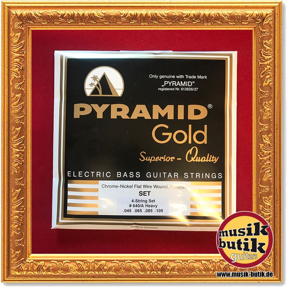 Pyramid Gold Chrome-Nickel Flatwounds .045-.105 640/A - Neuware in Ochsenfurt