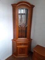 Eck Vitrine Holz + Glas. Vollholz Eckvitrine Intarsien-Dekor Hessen - Idstein Vorschau