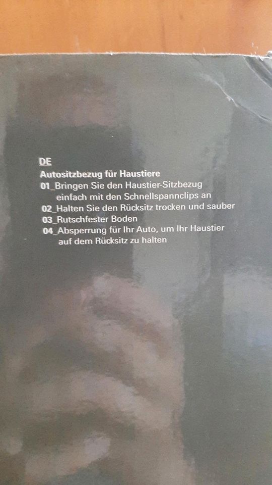 Sitzbezug für Haustiere