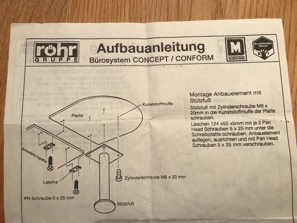 Großer Schreibtisch Erle massiv Firma Röhr in Pullach