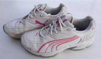 Puma Sneaker Gr. 37 (Innensohle 23 cm) Weiß/ Rosa Vintage Dresden - Klotzsche Vorschau