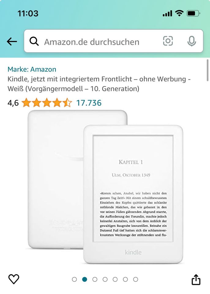 Amazon Kindle 10. Generation - ohne Werbung und mit Hülle in Aachen