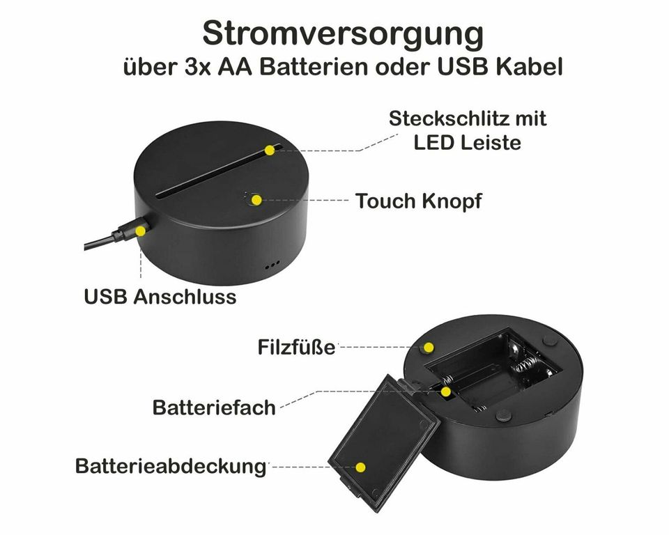 LED Lampe mit Namen in Schülp bei Rendsburg