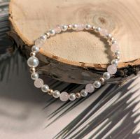 Armband aus Rosenquarz, Glasperlen und vergoldeten Perlen Bremen - Vegesack Vorschau