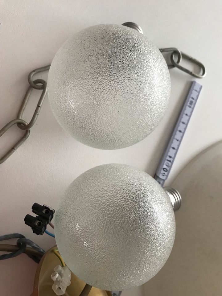 Lampe, Hängelampe, Landhaus-Stil, silber, Glas in Seevetal