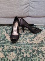 Buffalo Peeptoe Pumps Gr39 satin schwarz Bayern - Warngau Vorschau