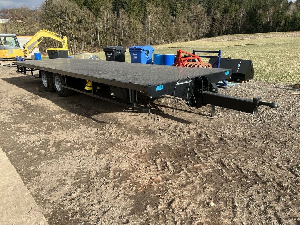 AMA Plattformanhänger, Tieflader, Ballenanhänger, Ballentransportwagen, in Roßbach