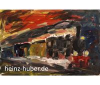 Lok in Fahrt - Gemälde von Heinz Huber, Ludwigsburg Baden-Württemberg - Ludwigsburg Vorschau