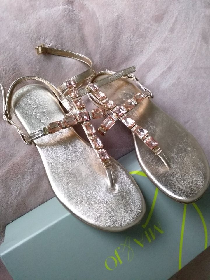 Strass Sandalette goldrosè in Elmshorn