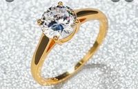 Damen Modeschmuck 1 Karat Statement Ring goldfarben Gr 20 Baden-Württemberg - Stutensee Vorschau