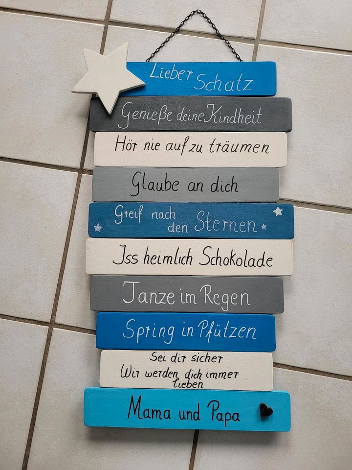 Schild Deko Kinderzimmer Geburt in Siefersheim