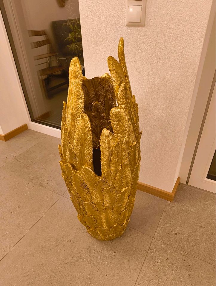 Kare Vase Feathers Gold 91 - Neupreis 299€ in Megesheim