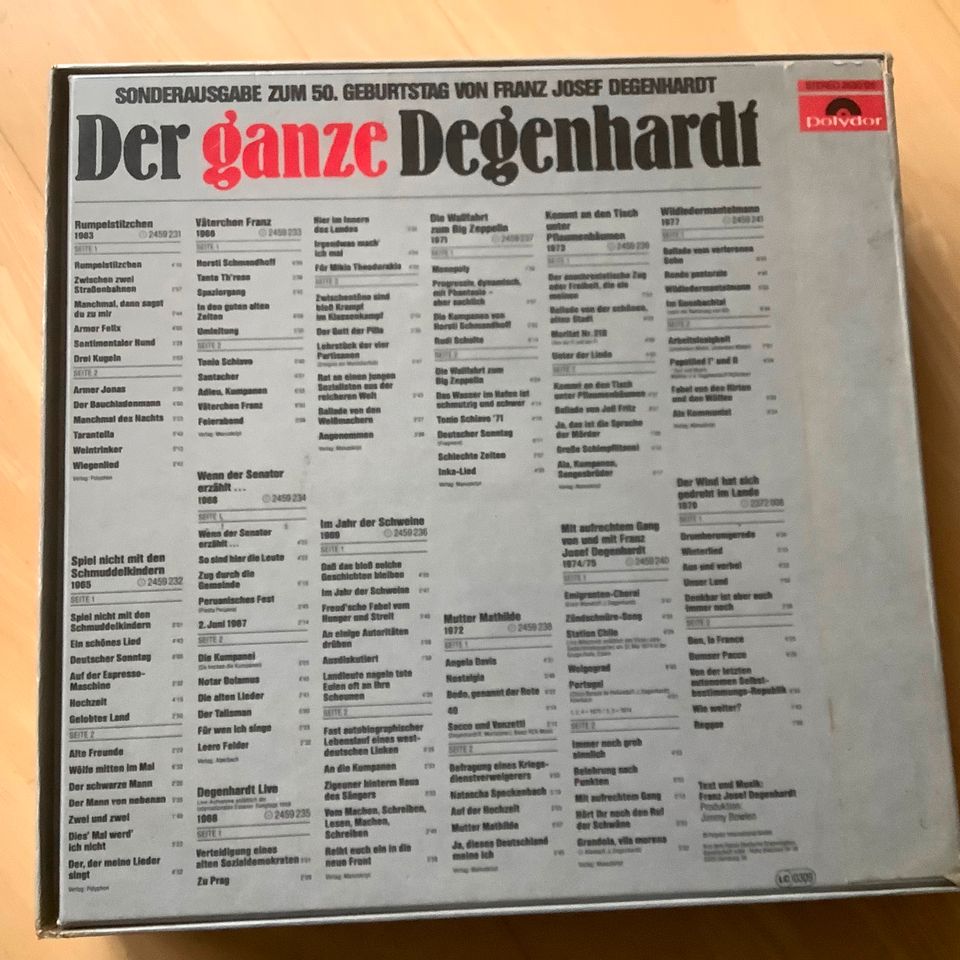 Schallplatten Liedermacher Franz Josef Degenhardt in Erden