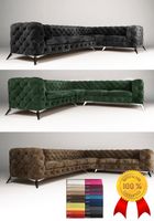 "ROYAL" ECKSOFA CHESTERFIELD HOCKER HELLGRAU MODULAR Kr. München - Unterschleißheim Vorschau