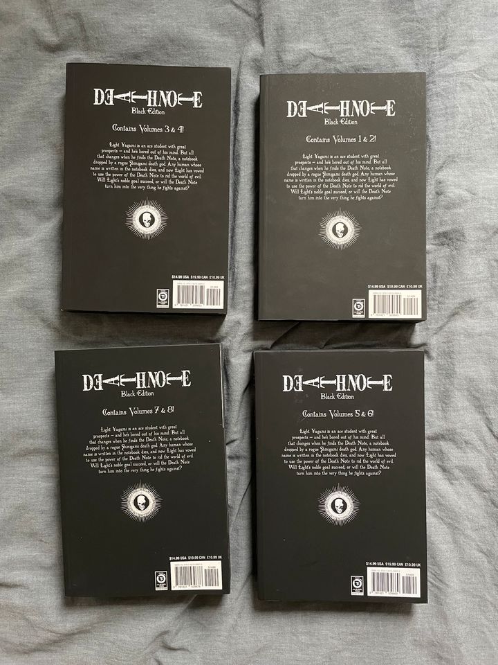 Death Note Manga Black Edition 1, 2, 3, 4 Englisch Bücher in München