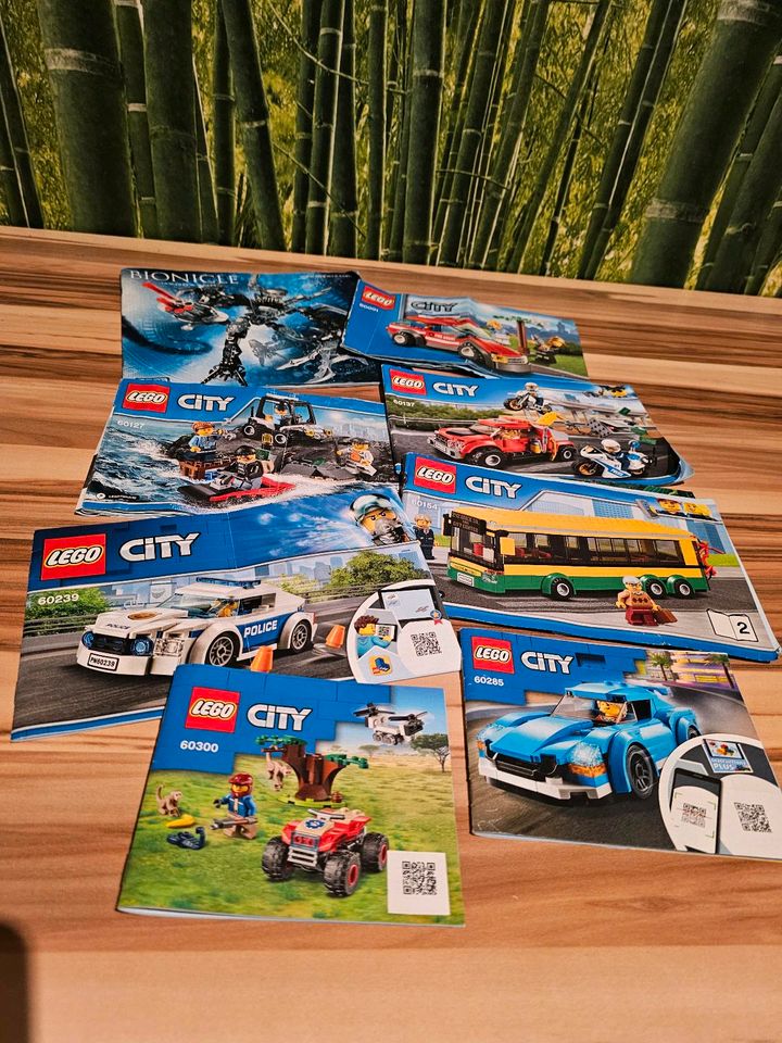 LEGO City - 7 Anleitungshefte + 1 Bionicleheft (Setpreis) in Freystadt