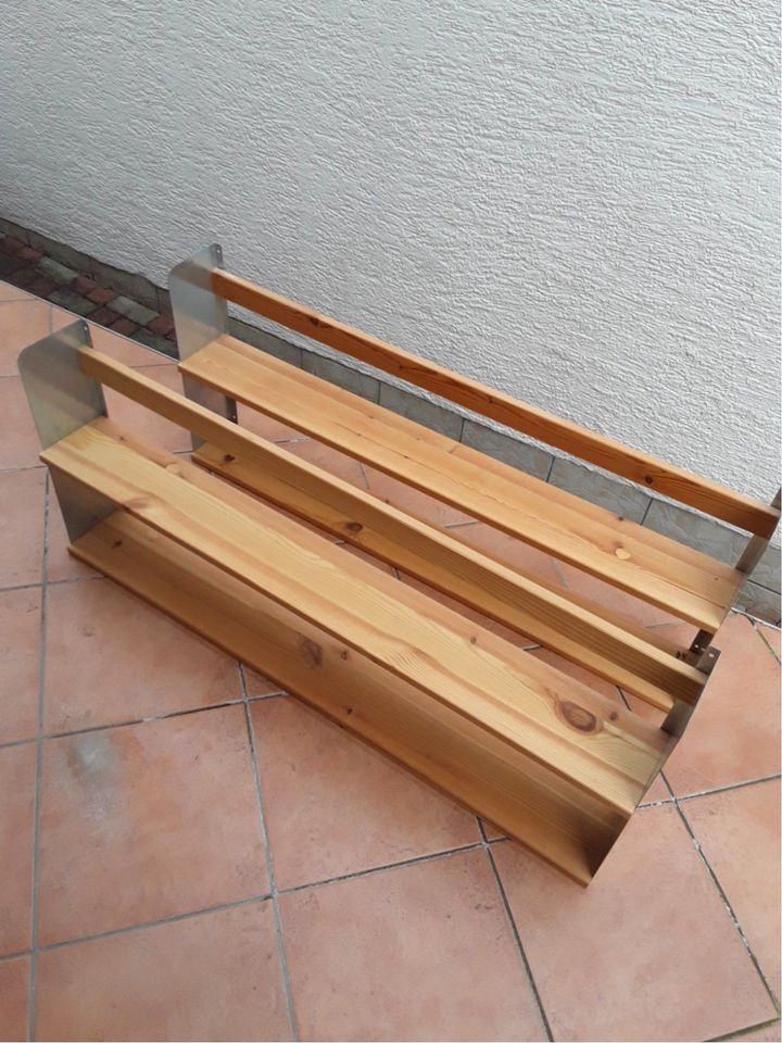 Regal, Holzregal aus Echtholz L115 × H47 x T15 cm in Oberursel (Taunus)