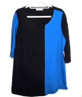 Damen Shirt  Gr.44/46 dreiviertel Arm Bonbrix schwarz/royalblau Kr. Altötting - Winhöring Vorschau