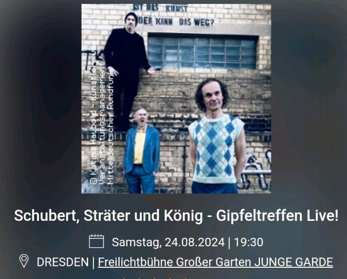 Schubert, Sträter und König - Gipfeltreffen Live in Kassel