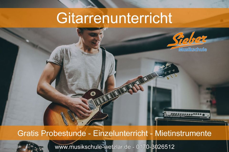 Gitarre / Westerngitarre / E-Bass / E-Gitarre Unterricht Wetzlar in Wetzlar