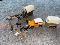 Schleich Planwagen und Jeep mit Pferdeanhänger Brandenburg - Mühlenbecker Land Vorschau