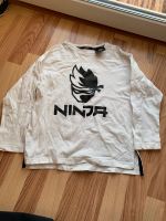 Ninja Longsleeve / Langarmshirt weiß in 128 Hessen - Ginsheim-Gustavsburg Vorschau