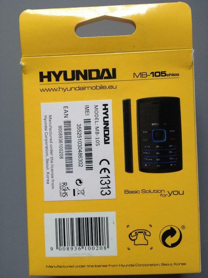 Telefon Hyundai MB 105 Chico - Schwarz (Ohne Simlock) Handy in Berlin