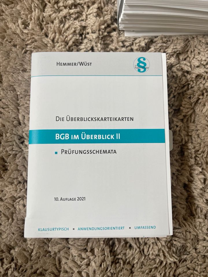 Hemmer Überblickskarteikarten Zivilrecht BGB II in Frankfurt am Main