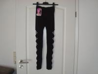 Damen Leggings Gr. Uni Neu schwarz mit Leo Einsätze Berlin - Hohenschönhausen Vorschau