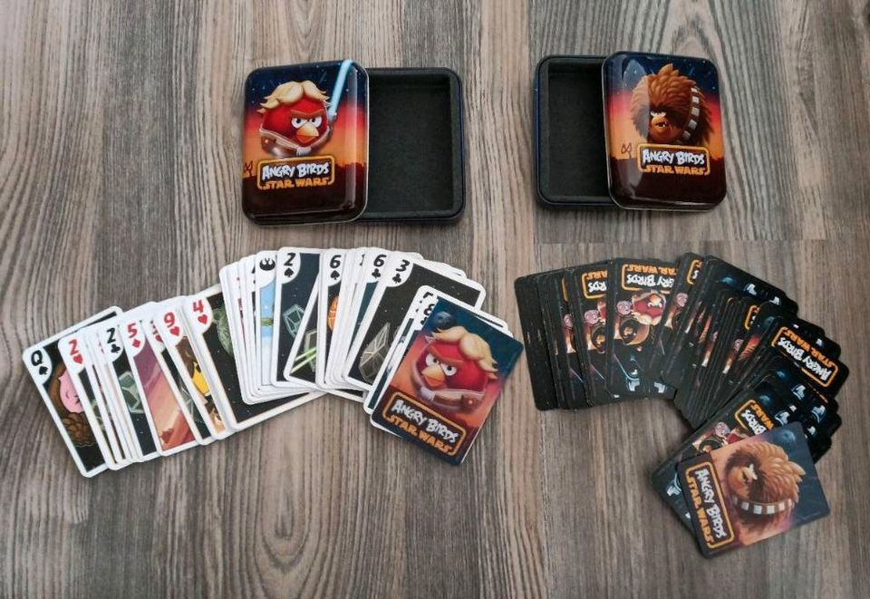 Angry Birds Star Wars Kartenspiel Quartett Skat Rommé Metalldosen in Rühen