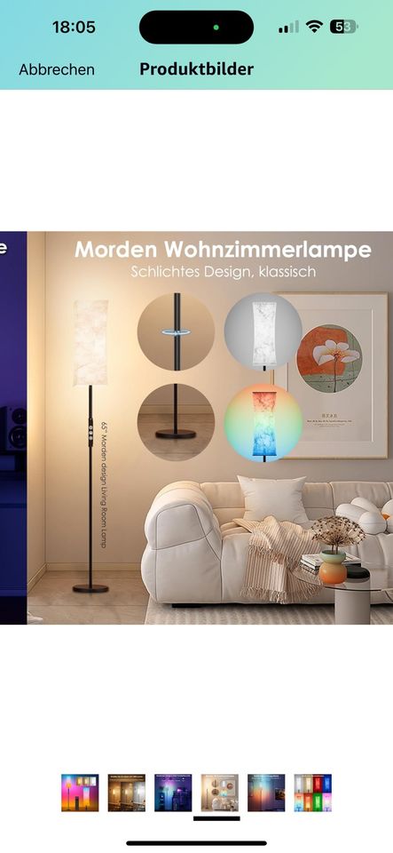 Rgb Led Stehlampe Standleuchte Dimmbar Fernbedienung in Dessau-Roßlau