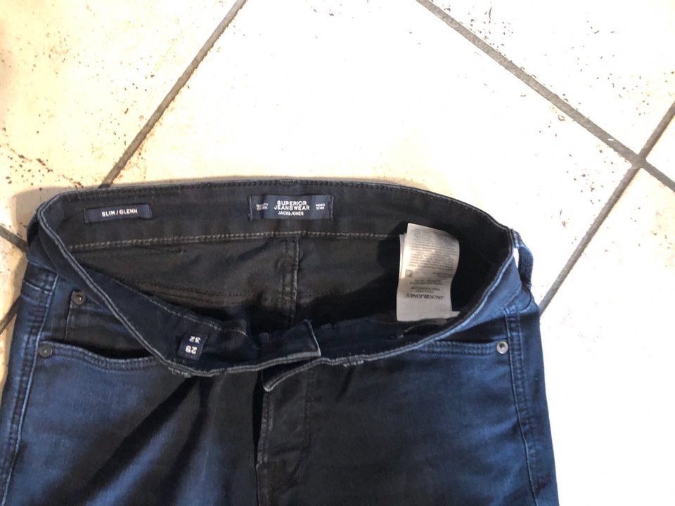 Jack & Jones Jeans dunkelblau 29/32 Slim Glenn in Hausten