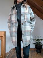 H&M, hm, oversize Jacke, Hemd, kariert, warm, beige, grau, s Bayern - Forchheim Vorschau