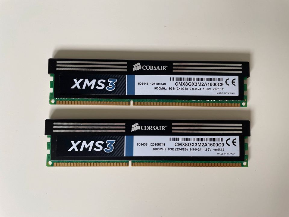 Arbeitsspeicher RAM Corsair XMS3 DDR3 8GB 1.65V 1600MHz in Rosdorf