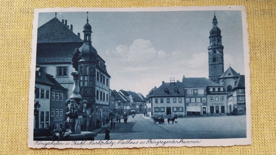 Alte Ansichtskarte von Königshofen im Grabfeld - 1942 in Euerbach