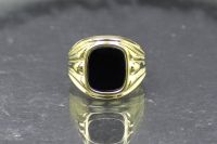 Herrenring, Siegelring, Goldring, 333er Gelbgold mit Onyx Hessen - Fürth Vorschau