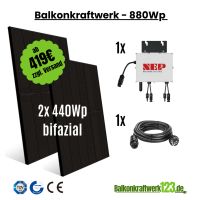 Balkonkraftwerk 880Wp, Bifazial, NA-Relais, WiFi Modul, App Steuerung Berlin - Steglitz Vorschau