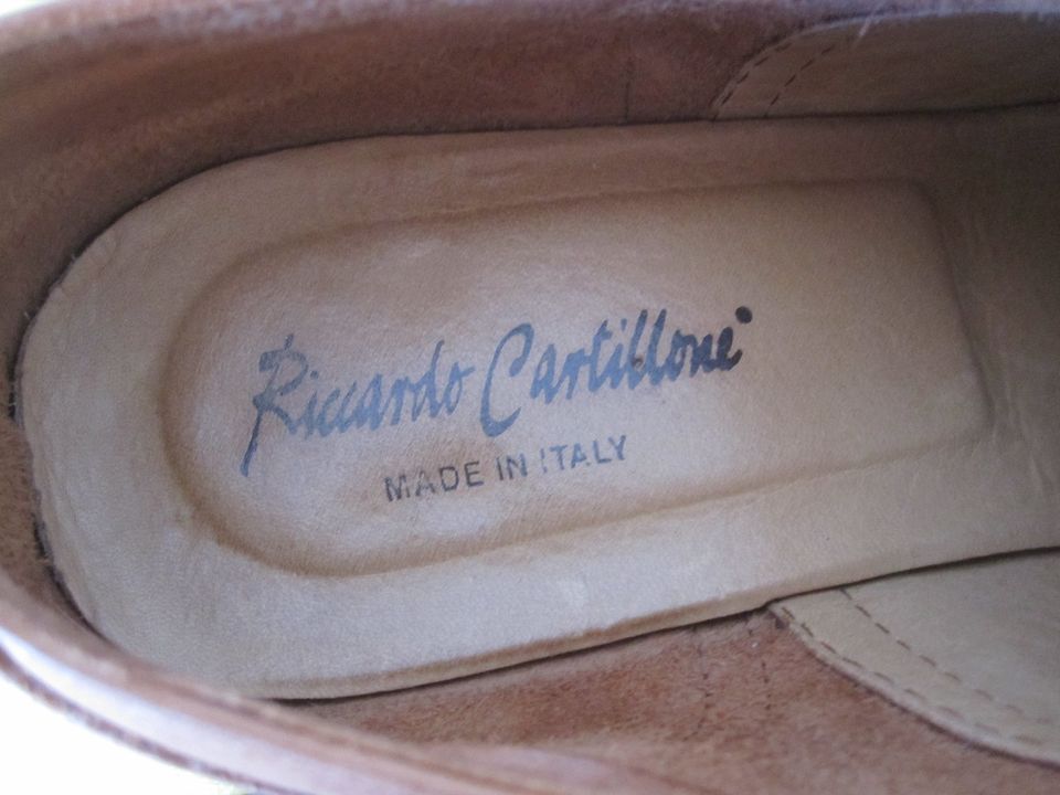 Schnürer Schnürschuh Riccardo Cartillone Gr. 39 beige braun Leder in Berlin