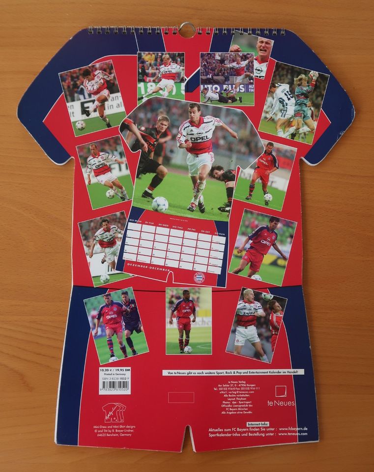 Trikot-Kalender FC Bayern München 2000 in Weiden (Oberpfalz)