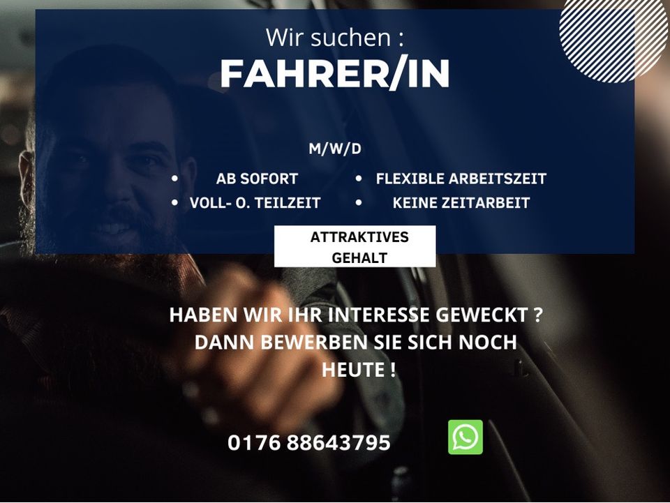 Fahrer/in gesucht (m/w/d) in Berlin