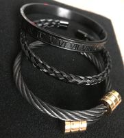 Edelstahl Armreif Drahtseil Schmuckset Love Armband schwarz Gold Nordrhein-Westfalen - Niederkrüchten Vorschau