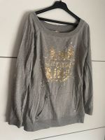 Fishbone Langarmshirt grau Goldaufdruck L Nordrhein-Westfalen - Gevelsberg Vorschau