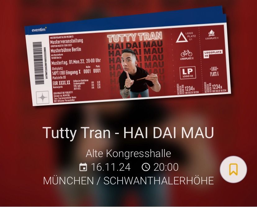 Tutty Tran  München am 16.11.24 (suche 2 Tickets) in Unterschleißheim