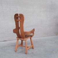 1/4 Brutalistischer Sessel Stuhl Chair Eiche DePuydt Belgien 1970 Mitte - Tiergarten Vorschau