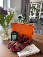 Hermes Santorini Sandalen rot Glitzer Frankfurt am Main - Sachsenhausen Vorschau