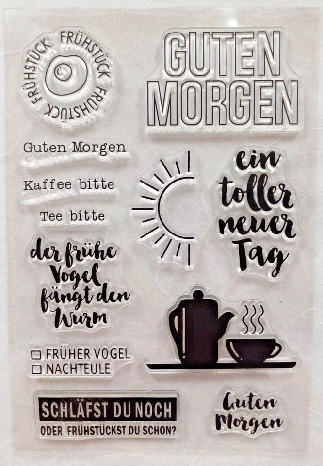 Clear Stamps Stempelset " Guten Morgen " in Apen