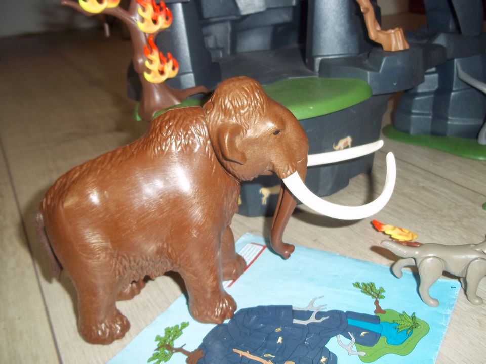 Playmobil 5100 große Steinzeithöhle mit Mammut und Zubehör in Eilsleben